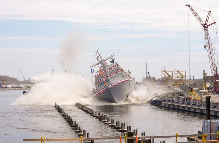 Littoral Combat Ship 31 (USS Cleveland) Christened and Launched