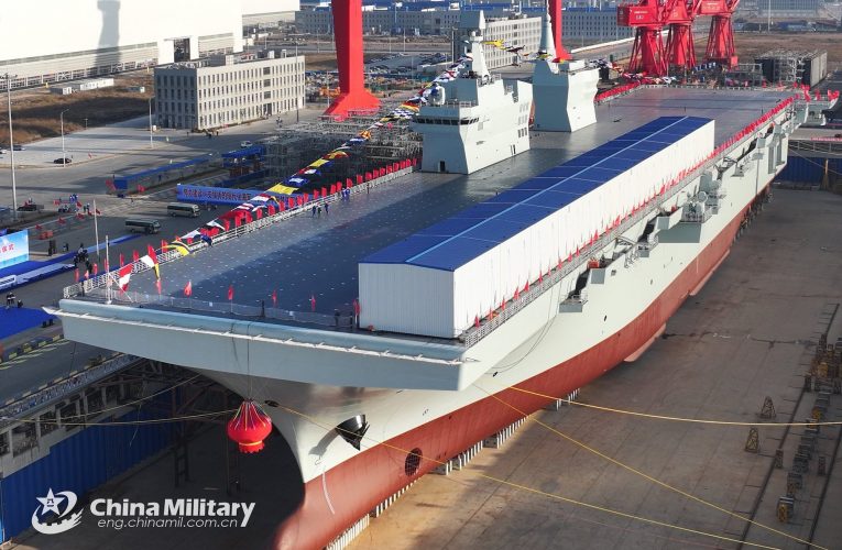 China Launches First Electromagnetic Catapult-Equipped Type 076