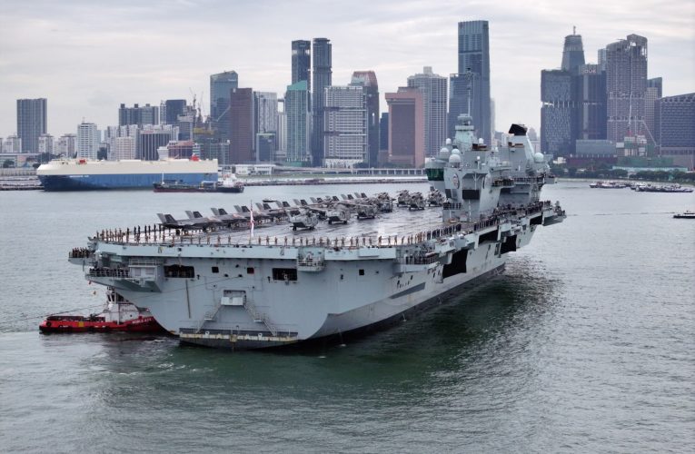 HMS Prince Of Wales Carrier Group Arrives In Singapore