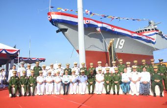 Myanmar Launches Largest Indigenous Frigate