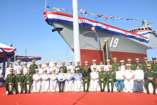 Myanmar Launches Largest Indigenous Frigate