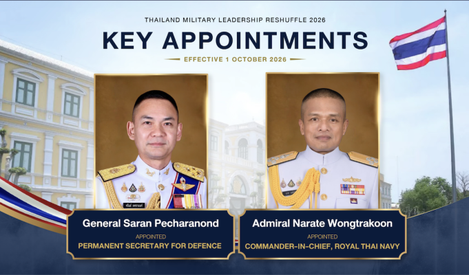 Reshuffle Of Royal Thai Armed Forces Leadership